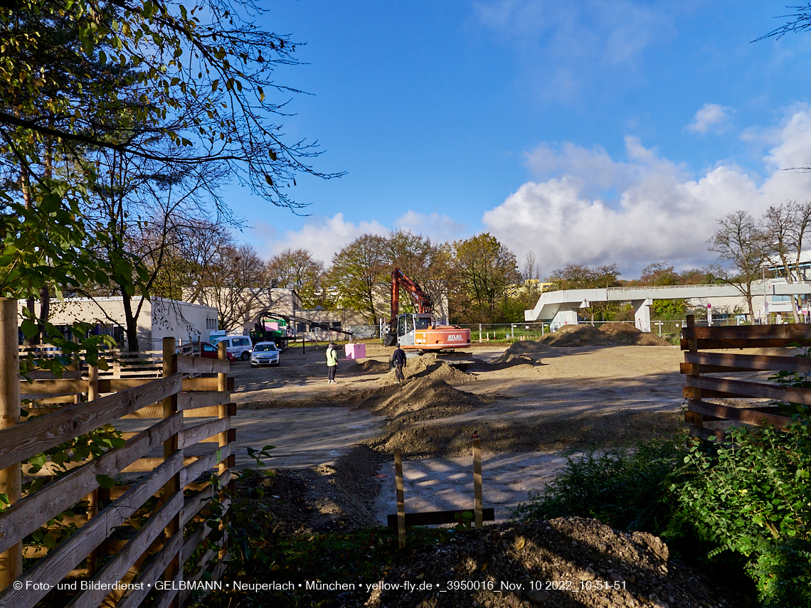 10.11.2022 - Baustelle an der Quiddestraße Haus für Kinder in Neuperlach